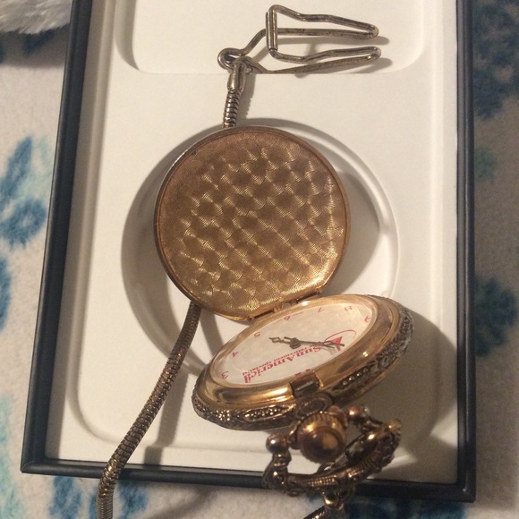 Pocket Watch Train needs battery Vtg SunAmerica unisex Pristine - Picture 8 of 11